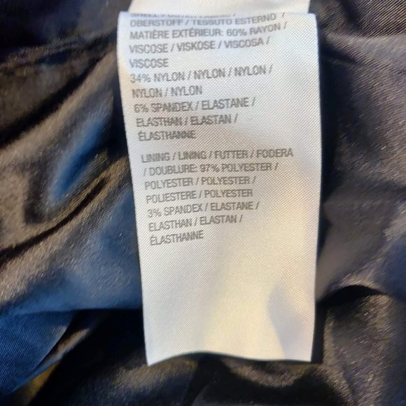 Gili Womens Black Gray Camouflage Open Front Shoulder Pads Cape Blazer Jacket 10 - Picture 9 of 10